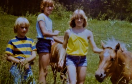 My kids Steve, Karen, and Heidi when we had a few ponies.